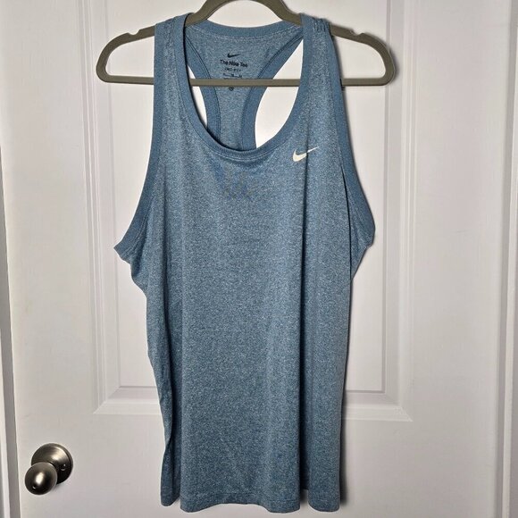 Nike Dri-Fit Racerback Tank - XL Blue Heather - Picture 1 of 5